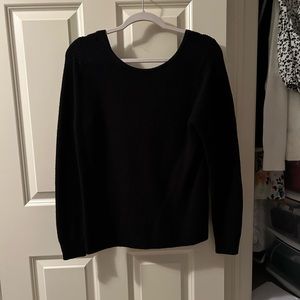 Banana Republic Black Low Back Black Sweater Size Medium
